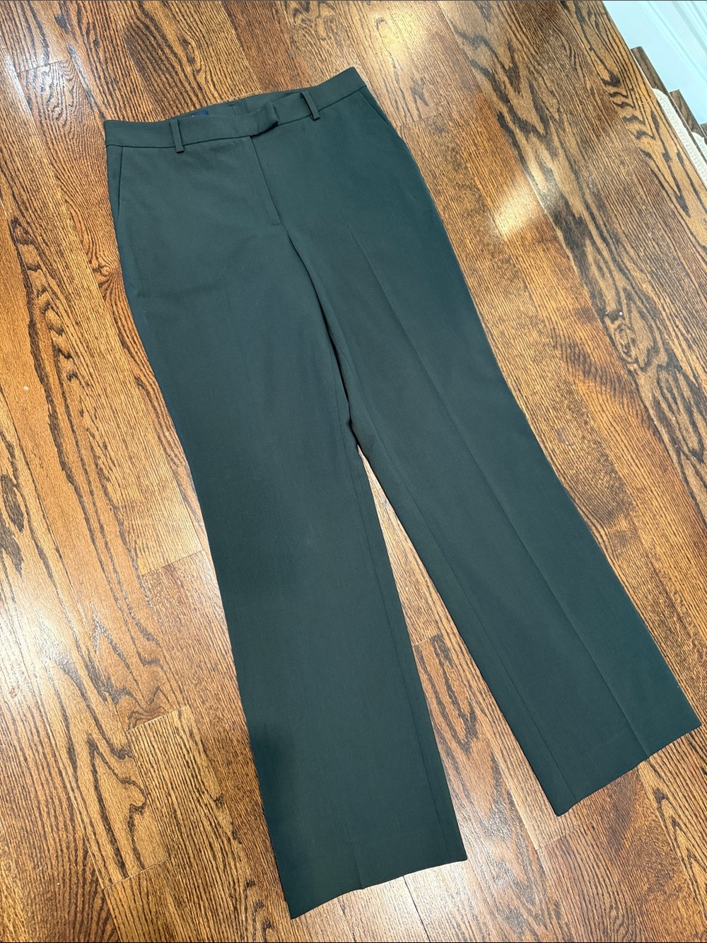 Brook's Brother's Hunter Green Classic Straight-Leg Pleat Dress Pants Trousers